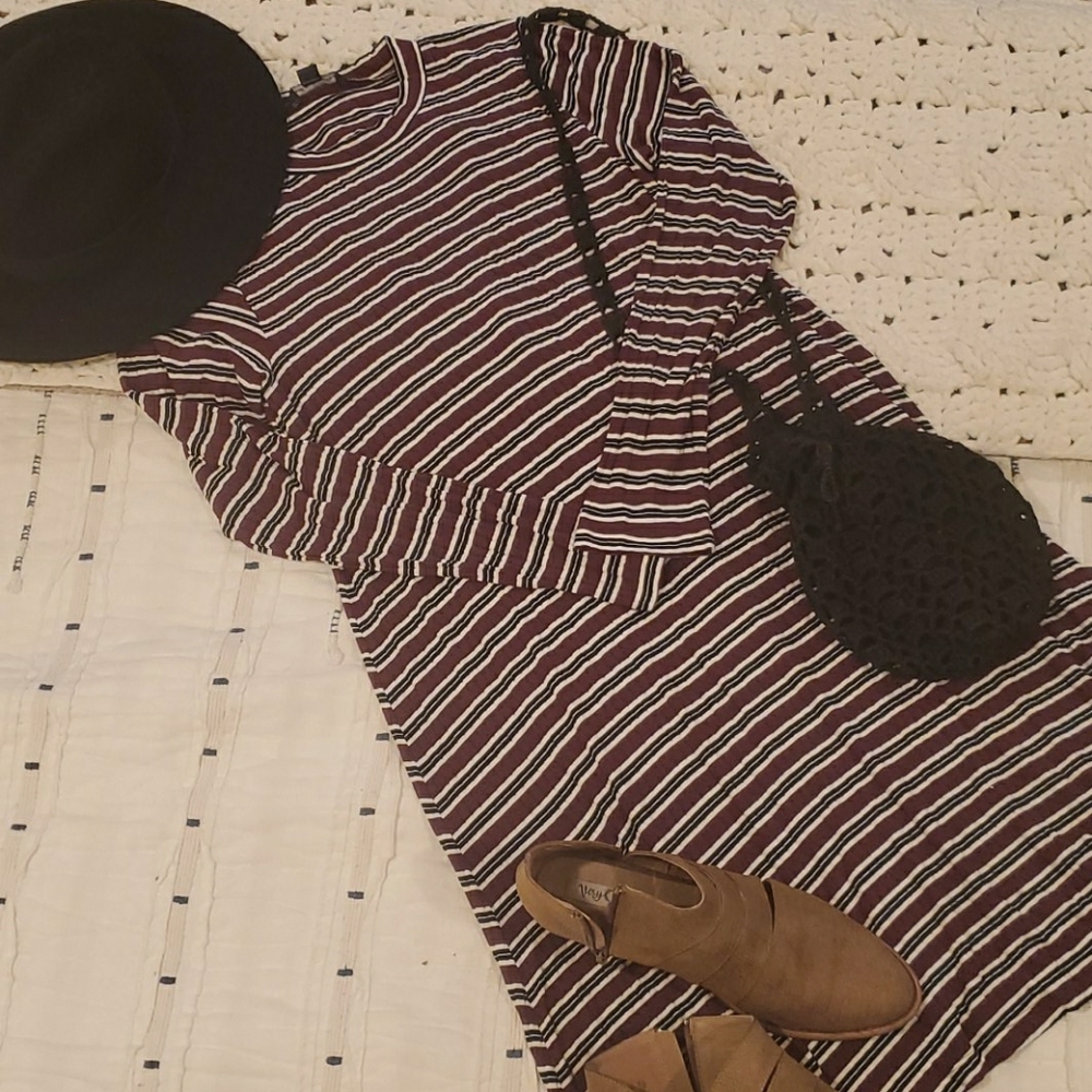 AEO striped dress NWOT